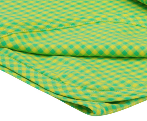 Toddler Blanket - Lemon Lime Green and Yellow Gingham