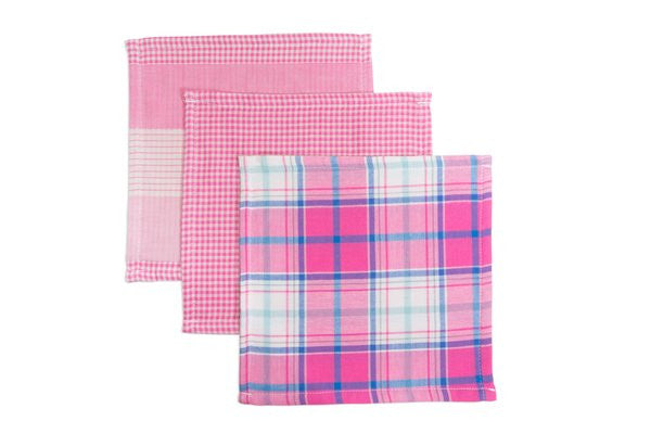 Wash Cloth 3 pack- Happy Pink