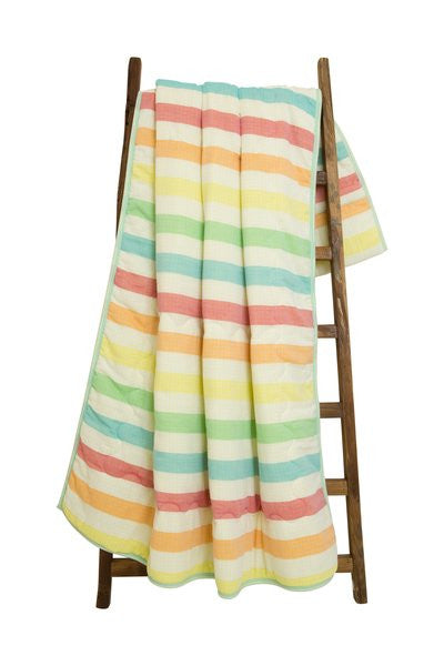 Kids' Quilt - Relaxed Rainbow Stripe