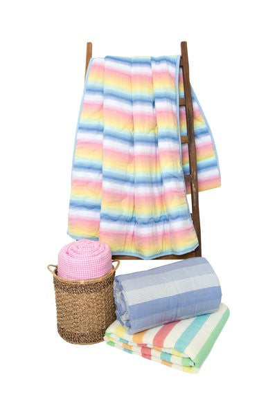 Kids' Quilt - Relaxed Rainbow Stripe