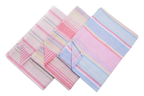 Baby Blanket Swaddle 3 pack - Candy Gingham Combo